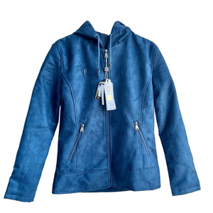 Ferrari Women's Blue Hooded Jacket Medium